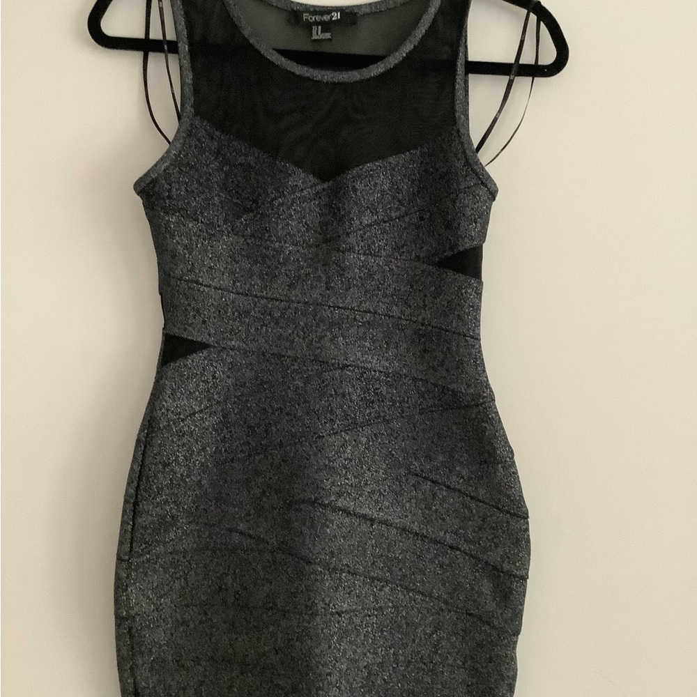 Forever 21 Charcoal Sleeveless Mini Dress